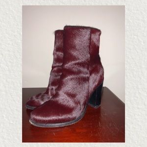 All Saints Ox Blood Calf Hair Bootie